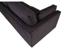 Boom Bank 3 Persoons Velours Zwart.
