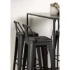 Brea Barmeubelset Bartafel Zwart En 4 Tempe Barstoelen Zwart.