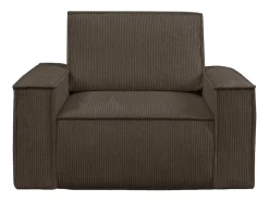 Bruine Fauteuil Van Ribfluweel Amelia