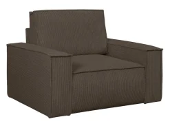 Bruine Fauteuil Van Ribfluweel Amelia