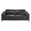 Bruine Leren 3-Zitsbank Met Relaxmechanisme 6051 Angel Cerda