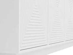 Buffetkast Met 4 Deurtjes Van Mdf - Wit - Mezulia