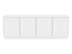 Buffetkast Met 4 Deurtjes Van Mdf - Wit - Mezulia