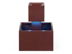 Buitenfontein Van Roestvrij Staal Met Ledverlichting - H65 Cm - Terracotta - Cardina