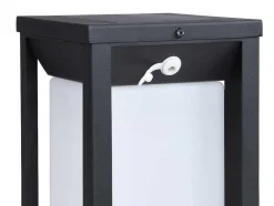 Buitenwandlamp Op Zonne-Energie Met Led - L. 15 X H. 30 Cm - Metaal - Zwart - Fozzano