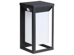 Buitenwandlamp Op Zonne-Energie Met Led - L. 15 X H. 30 Cm - Metaal - Zwart - Fozzano