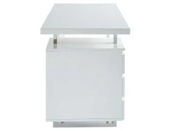 Bureau Mylan Met Opbergruimte - 3 Laden - Mdf Wit Gelakt