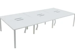 Bureaubank 6 Personen - Wit - L140 Cm - Downtown