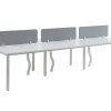 Bureaubank 6 Personen - Wit - L120 Cm - Met Tussenschotten - Downtown