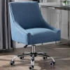Bureaustoel - Stof - Blauw - Verstelbare Hoogte - Wondio