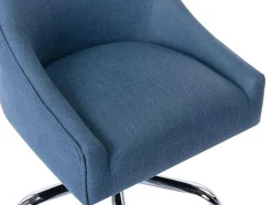 Bureaustoel - Stof - Blauw - Verstelbare Hoogte - Wondio