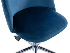 Bureaustoel - Velours - Blauw - Verstelbare Hoogte - Melbourne