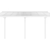 Carport Pergola Voor Tegen De Muur Van Aluminium 15,1 M Wit Alvaro
