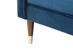 Chaise Longue Links Van Blauwgroen Velours Umari