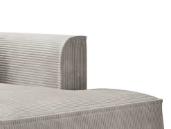 Chaise Longue Met Hoek Rechts Van Beige Ribfluweel Pineta