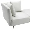 Chaise Longue Rechts Van Cremekleurige Stof Napasa