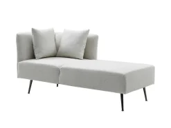 Chaise Longue Rechts Van Cremekleurige Stof Napasa
