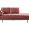 Chaise Longue Van Stof Kahel- Hoek Rechts - Oud Roze