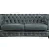 Chesterfield 3-Zitsbank Brenton 100% Buffelleer - Spaans Groen