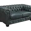 Chesterfield 2-Zitsbank Brenton 100% Buffelleer - Spaans Groen