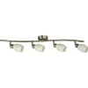 Clea Plafondlamp, Messing, Ecru, 78X9X20 Cm, Epikasa