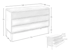 Commode Van Pvc Donkergroen En Walnoot 7150 Angel Cerda