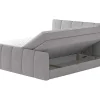 Complete Set Boxspring Met Verstelbaar Hoofdeinde + Bedbodem-Kist + Matras + Dekmatras Verone - Lichtgrijs - 160X200 Cm
