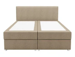 Complete Set Met Boxspring En Hoofdbord + Bedbodem + Matras + Topmatras - 180 X 200 Cm - Stof - Beige - Onan Van Ysmee