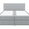 Complete Set Met Boxspring En Hoofdbord + Bedbodem + Matras + Topmatras - 180 X 200 Cm - Stof - Lichtgrijs - Onan Van Ysmee