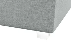 Complete Set Met Boxspring En Hoofdbord + Bedbodem + Matras + Topmatras - 180 X 200 Cm - Stof - Lichtgrijs - Onan Van Ysmee