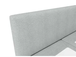 Complete Set Met Boxspring En Hoofdbord + Bedbodem + Matras + Topmatras - 180 X 200 Cm - Stof - Lichtgrijs - Onan Van Ysmee