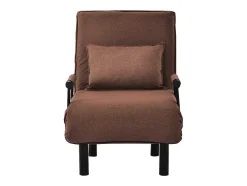 Converteerbare Stoffen Fauteuil - 6-Voudig Verstelbare Rugleuning - Bruin