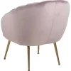 Dany Fauteuil Loungestoel Oudroze, Messingkleurig.