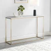 Design Sidetable Aretha - Marmer En Metaal - Wit En Goudkleurig - Van Pascal Morabito