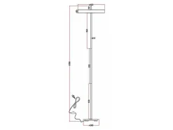 Design-Lamp Met Ledverlichting Van Metaal - D45 X H180 Cm - Goud En Wit - Vaughan