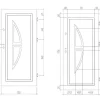 Deur Van Geglazuurd Staal En Inox H.207 X B.100 Cm Antraciet - Rechts Duwen - Covas