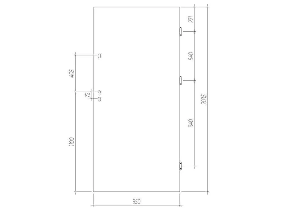 Deur Van Staal H.207 X B.100 Cm Antraciet - Links Duwen - Agueda