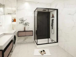 Douchecabine Massagefunctie - Omkeerbare Installatie - L110 X B80 X H215 Cm - Fomira
