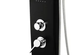 Douchekolom Met Massagestralen Kourbea - Zwart - 20 X 132 Cm