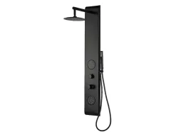 Douchekolom Met Massagestralen Jubida - Zwart - 20*130 Cm