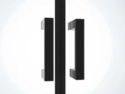 Draaibare Douchedeur - 80 X 195 Cm - Zwart Mat - Gehard Glas - Sarasota