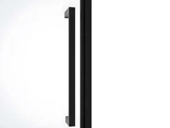 Draaibare Douchedeur Van Matzwart Metaal - Industriele Stijl - 90 X 195 Cm - Tamri