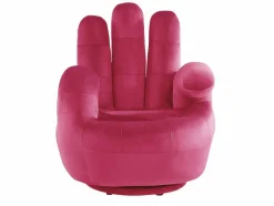Draaibare Fauteuil Hand Catchy Van Fluweel - Fuchsia