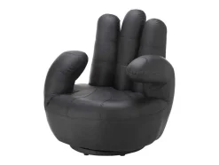 Draaiende Fauteuil Catchy Van Kunstleer - Zwart