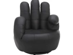Draaiende Fauteuil Catchy Van Kunstleer - Zwart