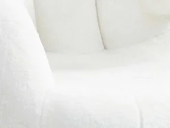 Draaiende Fauteuil Van Imitatiebont Catchy - Wit