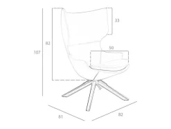 Draaifauteuil In Eco-Leer 5072 Angel Cerda