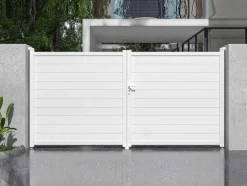 Draaipoort Van Aluminium B355 X H181 Cm Wit - Nazario