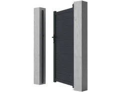 Draaipoort Van Aluminium Antraciet - L103 X 181 Cm - Nazario