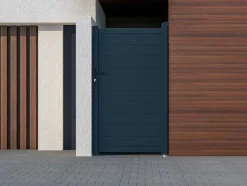 Draaipoort Van Aluminium Antraciet - L103 X 181 Cm - Nazario
